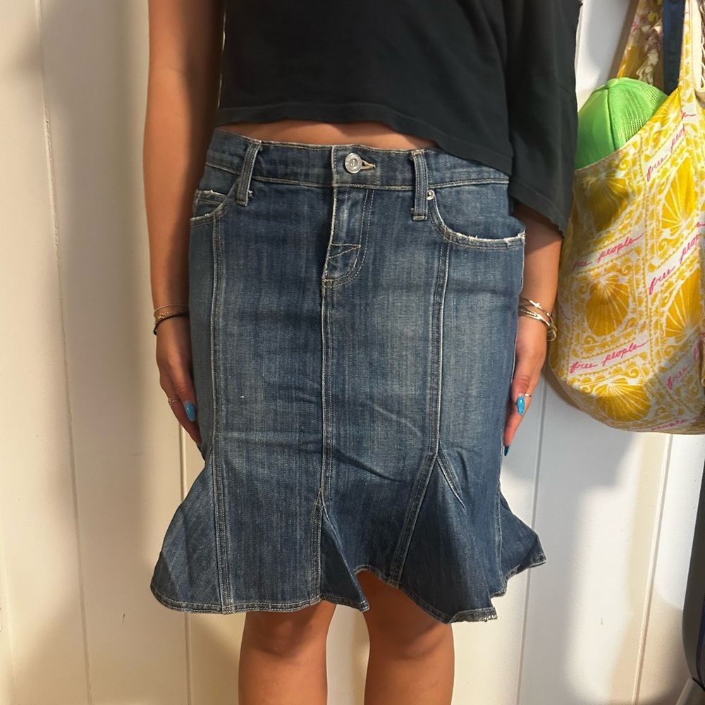 Juicy Couture Blue Denim Pencil Skirt